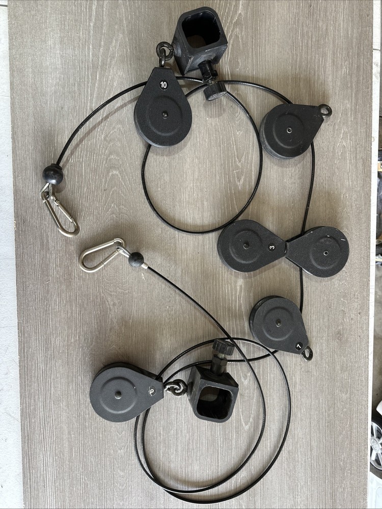 Bowflex Xtreme 2 Bowflex Cable Set 3.5" Pulleys Clips Locking Mounts