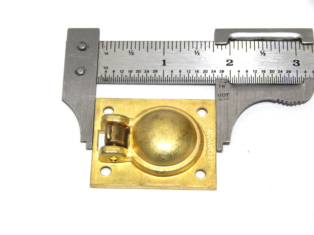 Ring Drawer Pulls Brass Half Mortise for Boxes Doors