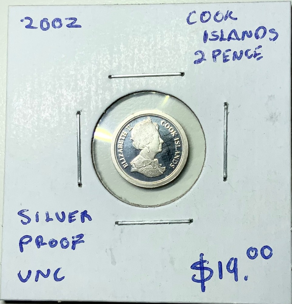 2002 Cook Islands 2 Pence (Silver Proof)