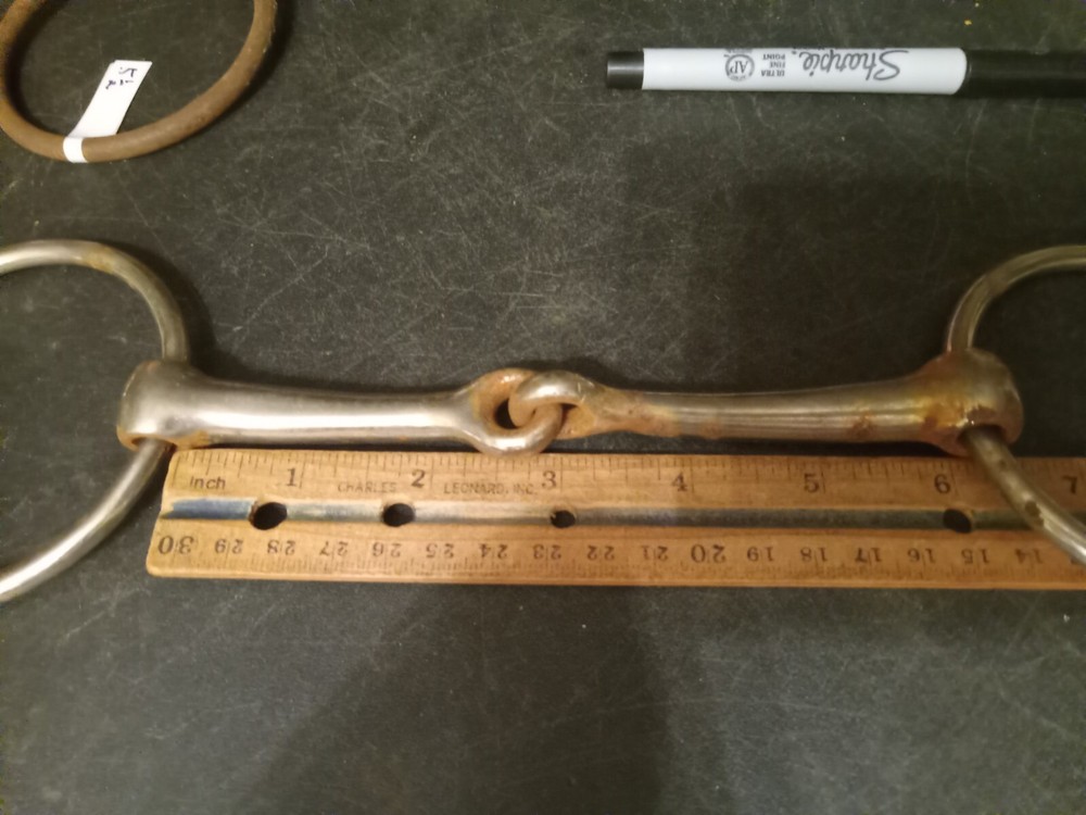Used loose ring iron snaffle bit mouth 6 in