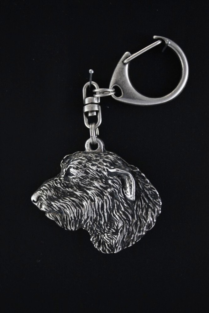 Irish Wolfhound I - Silver-plated key ring with dog, handbag decoration, backpac