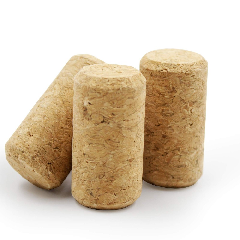 30 Pack #8 Straight Corks, Natural Wine Corks Premium Wine Stoppers for Bottl...