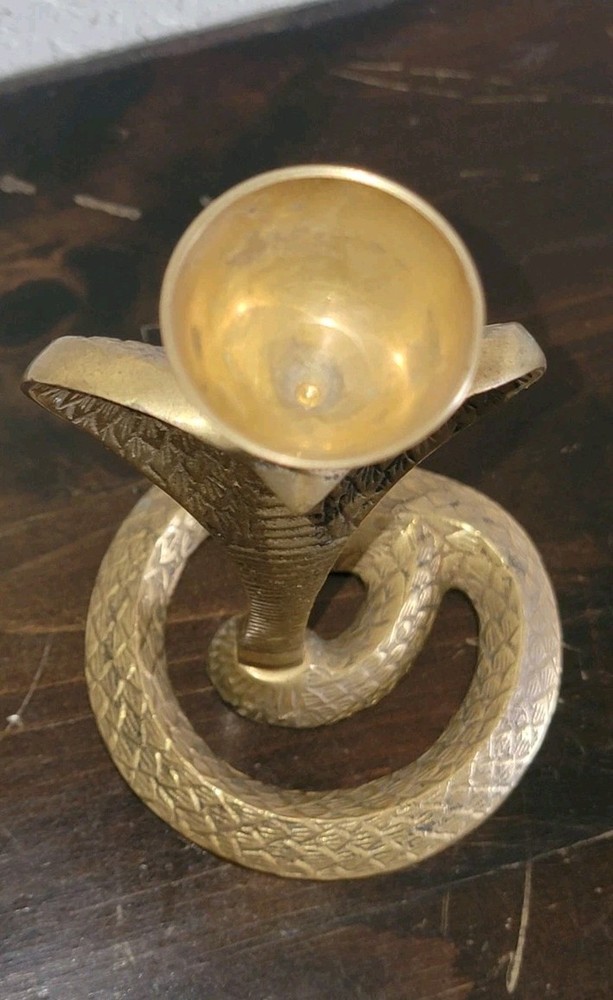 Vintage Brass Cobra Snake Incense Burner