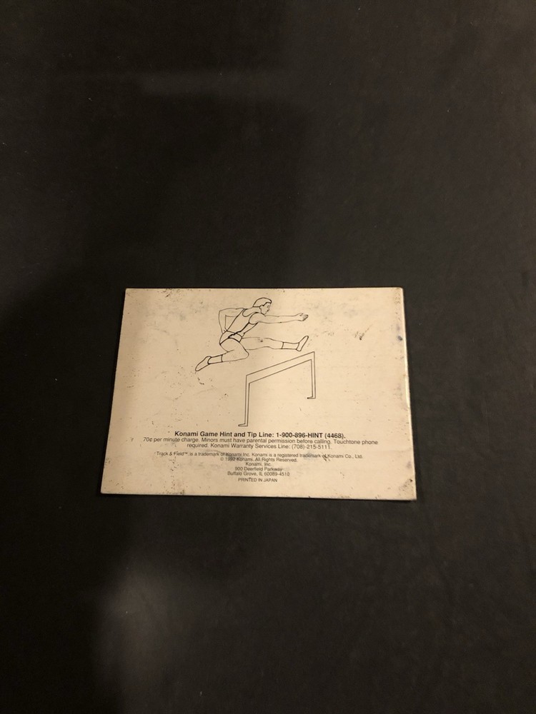 track and field gameboy Manual only