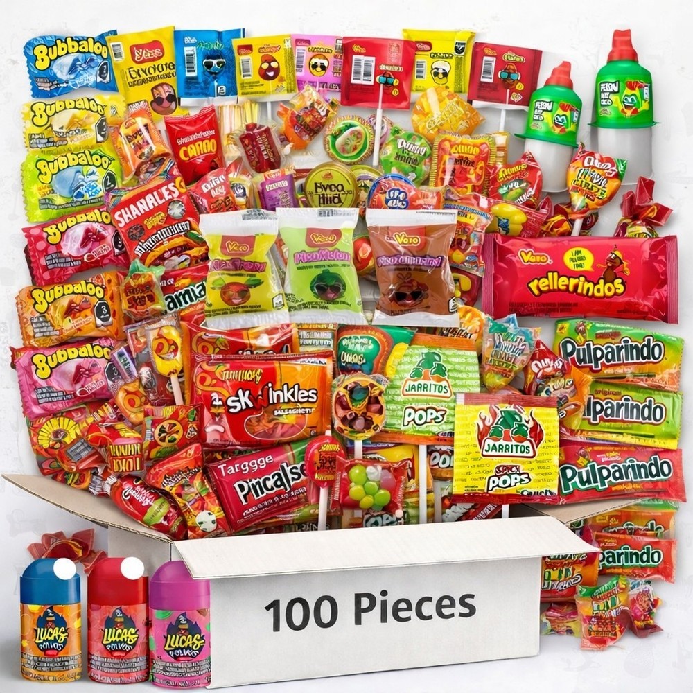 100 Piece Mexican Candy Variety Bulk Pack- Individually Wrapped Dulces Mexicanos