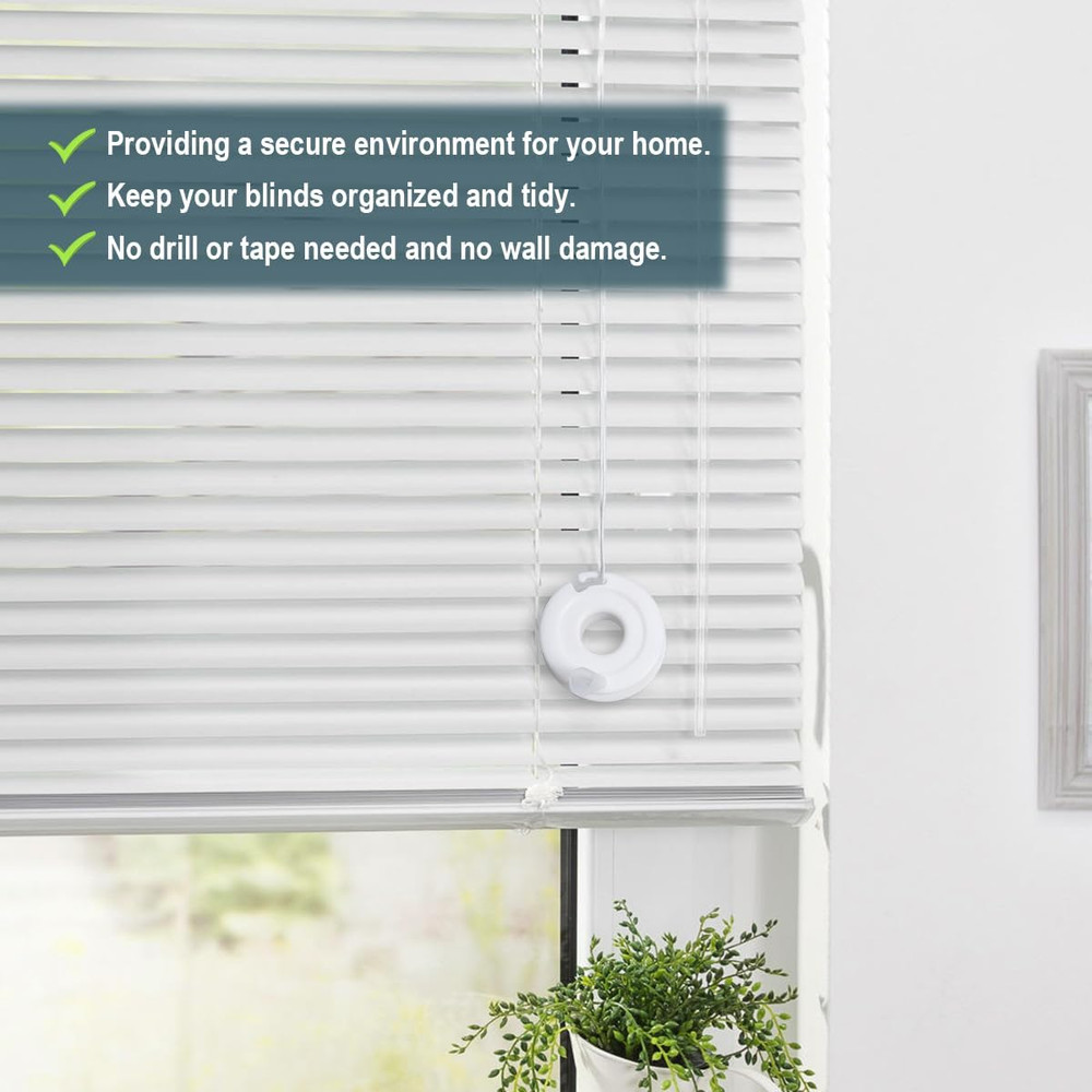 Blind Cord Winder, Window Blinds String Holder Cord Blind Safety (4 Pack, White)