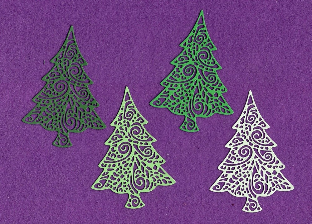 CHRISTMAS TREE # 6 die cuts scrapbook cards