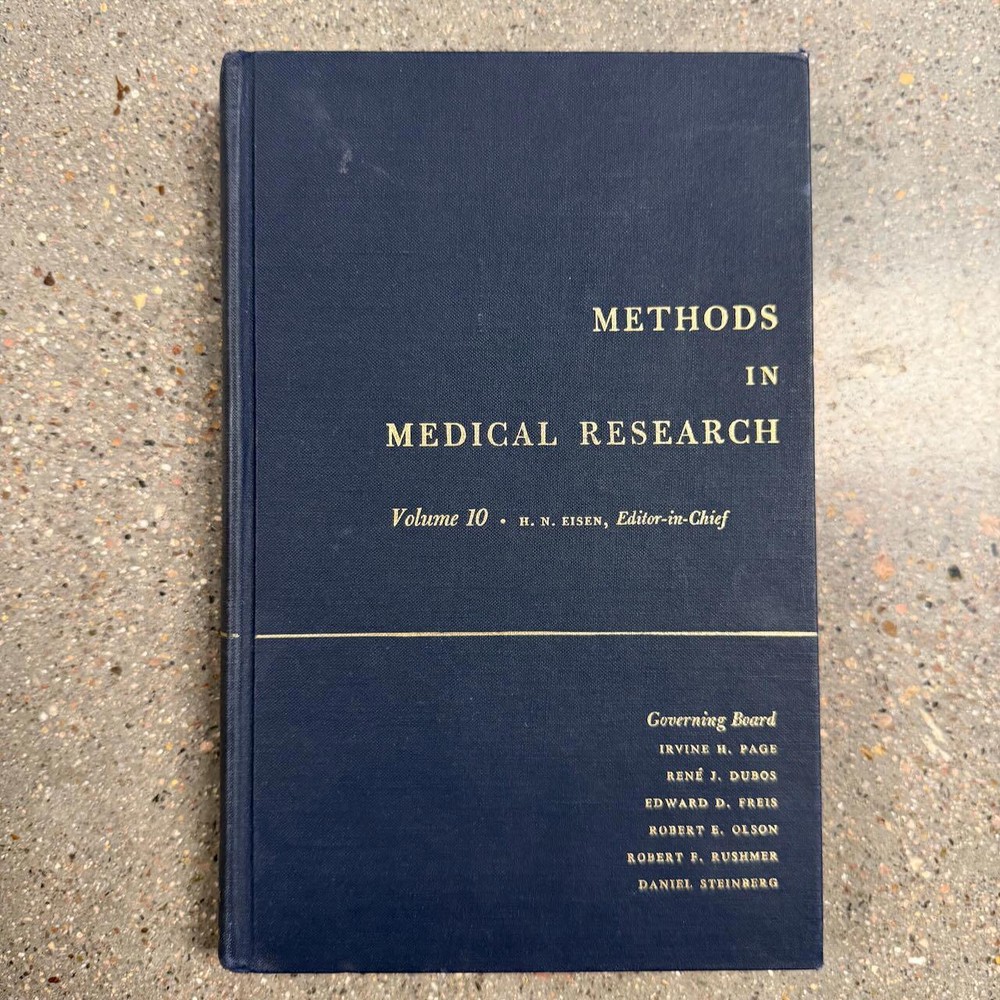 Methods in Medical Research Vol 10 B.M. Eisen Vintage Science Reference