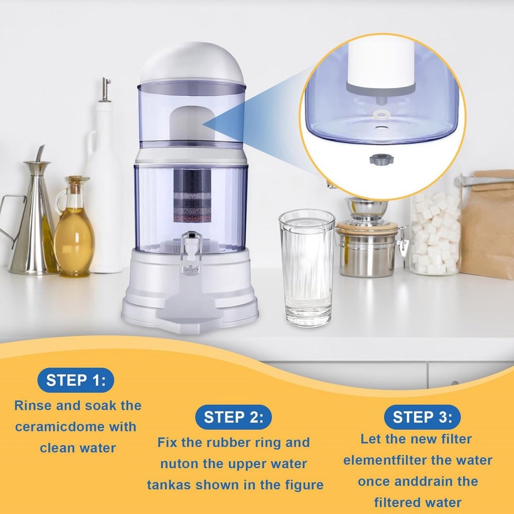 2 Pack Ceramic Candle Water Filter 0.2-0.5 Micron for Portable Purifier System