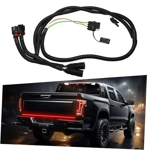 Tailgate Light Bar Harness with Reverse Wire, Tailgate Light Bar Adapter for