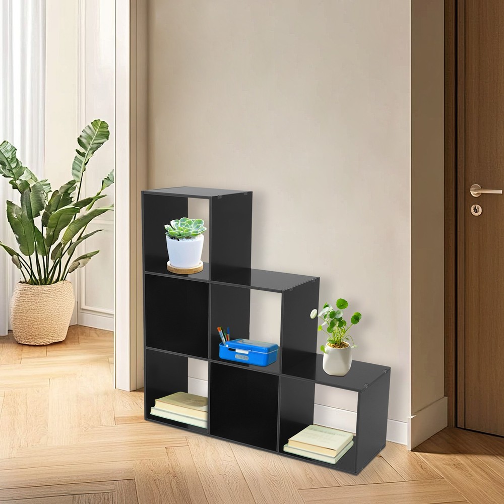 6-Cube Storage Organizer, Bookcase, Display Compartment, Open Back, Home Office