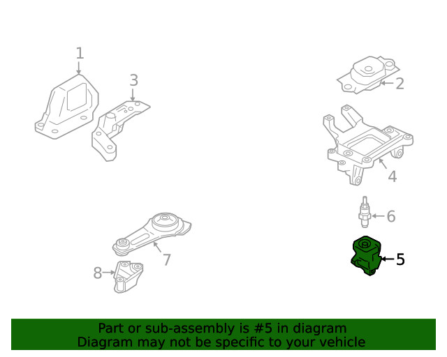 Genuine Nissan Engine Mount Support Bracket 11253-5RD1B