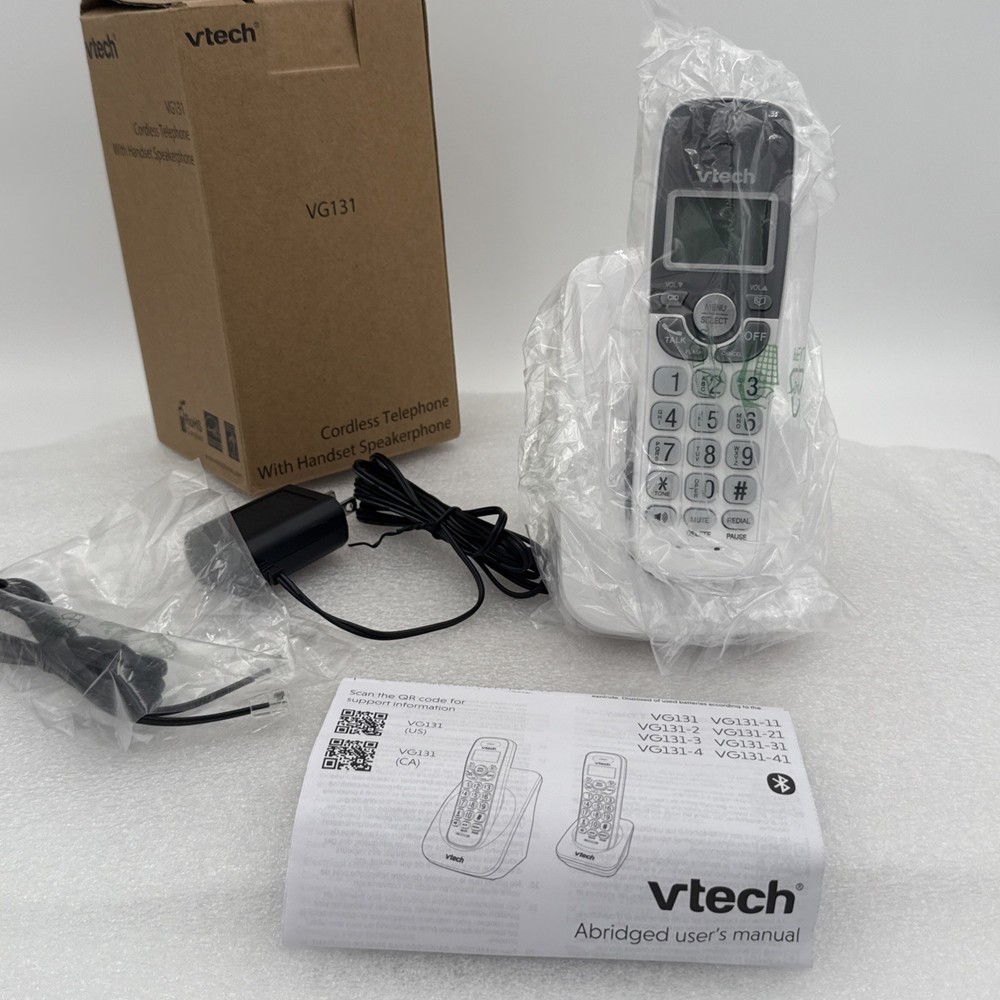 VTech Cordless Phone with DECT 6.0, Full-Duplex Speakerphone, Lighted Display, B