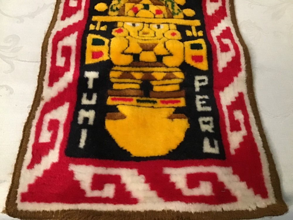 Vintage Peruvian Alpaca Tumi Peru Wool Tapestry