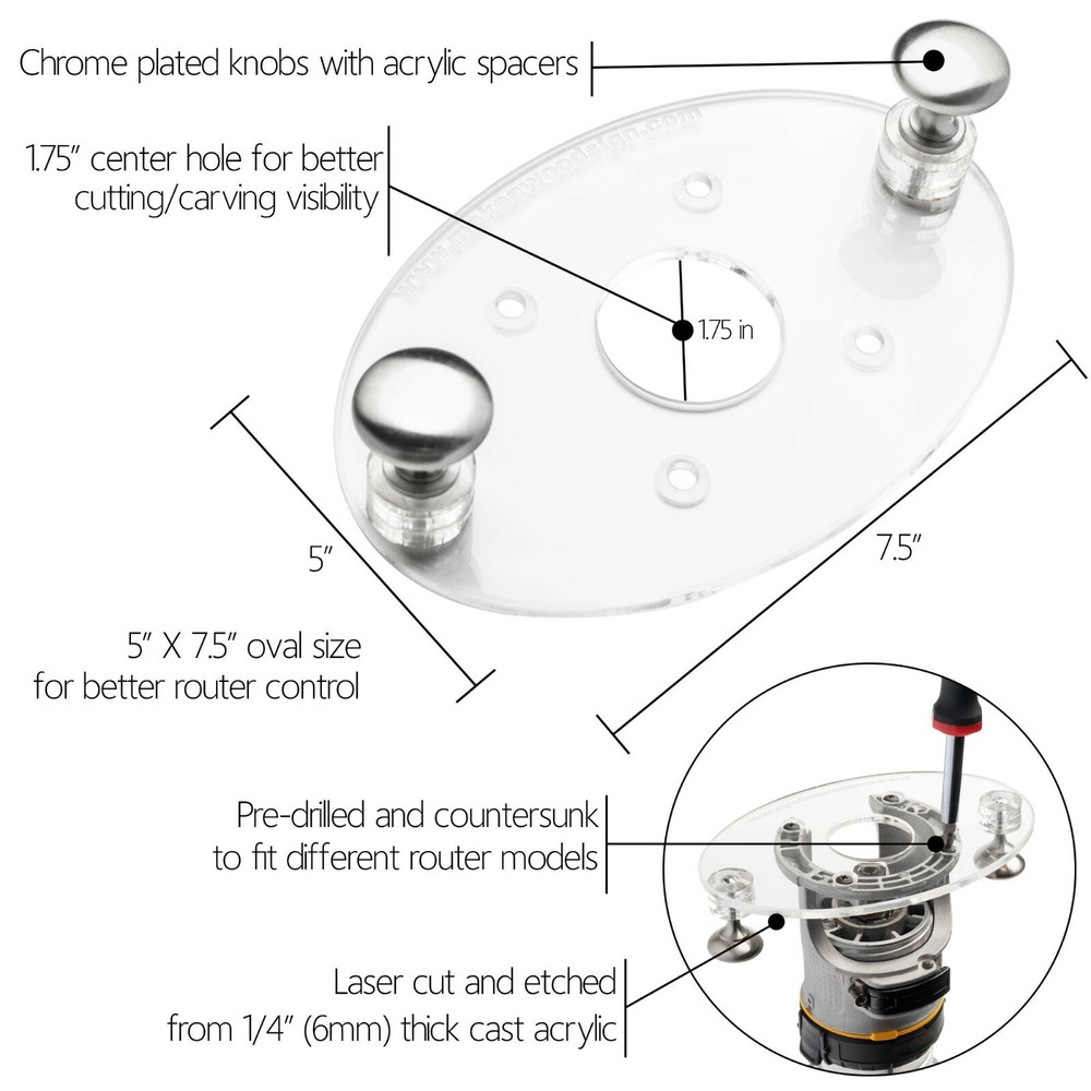 Harbor Freight DrillMaster Trim Router Acrylic Base Plate