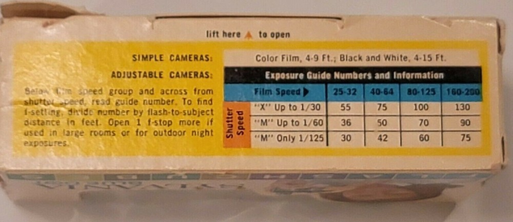 SYLVANIA BLUE DOT FLASHCUBES For Kodak Instamatic