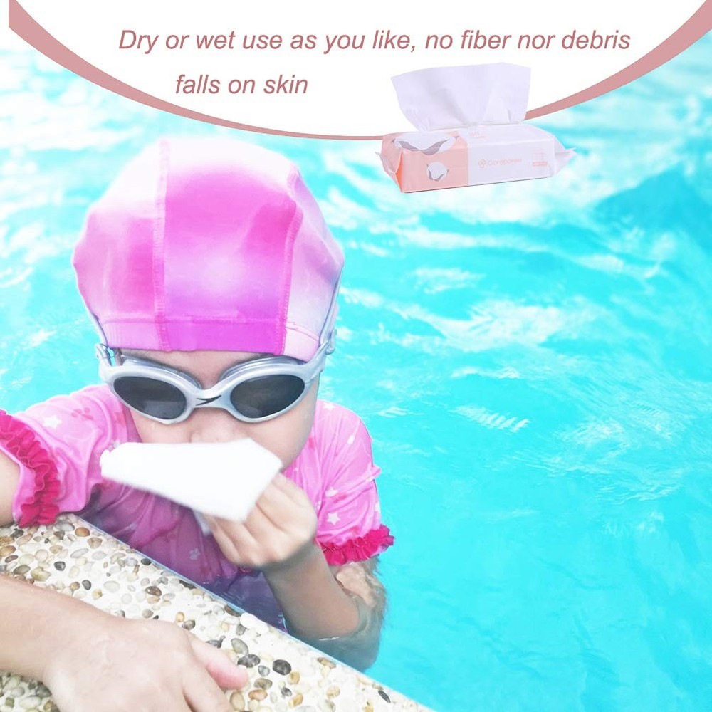 Extra Thick Dry Wipe, Disposable Face Drying Towel 100 Cotton