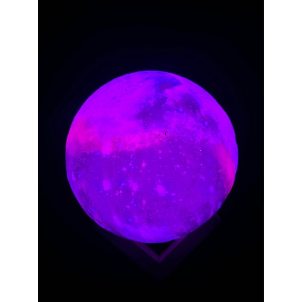 Moon Globe Night Light Multi Color 7in
