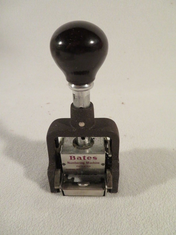 Vintage Bates Style E Wheels 6 Numbering Machine Multiple Movement Stamp