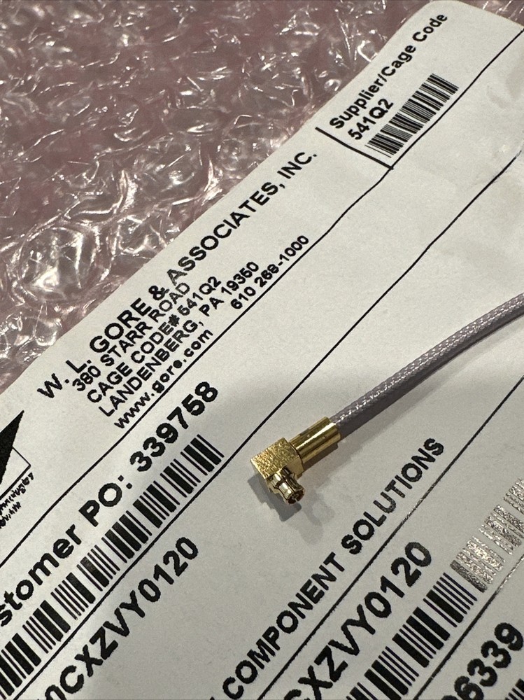 WL Gore SMA MMCX 12” Cable 540CXZVY012.0