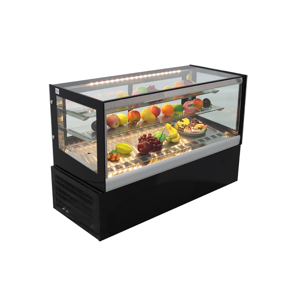 220V Refrigerated Display Case Bakery Refrigerator Showcase 47.2" Long 47.55Gal