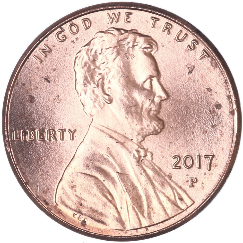 2017 P Lincoln Shield Cent BU Penny US Coin