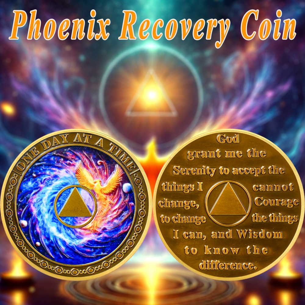 3 Years Sober Gift Alcoholics Anonymous Chips Medallion Three Year Sobriety Coin