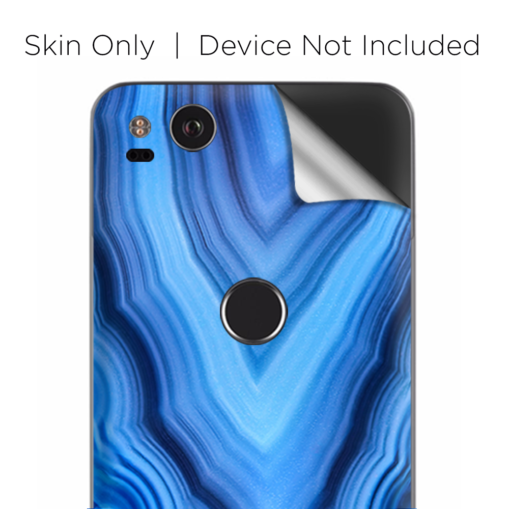 Google Pixel 2 Skins Decal Wrap Crystal Blue Ice Marble
