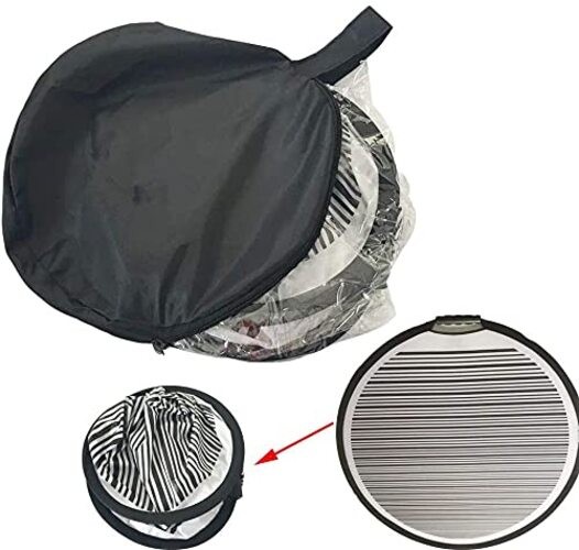 80cm Circular Striped Flexible Foldable PDR Lined Light Reflector Board Dent