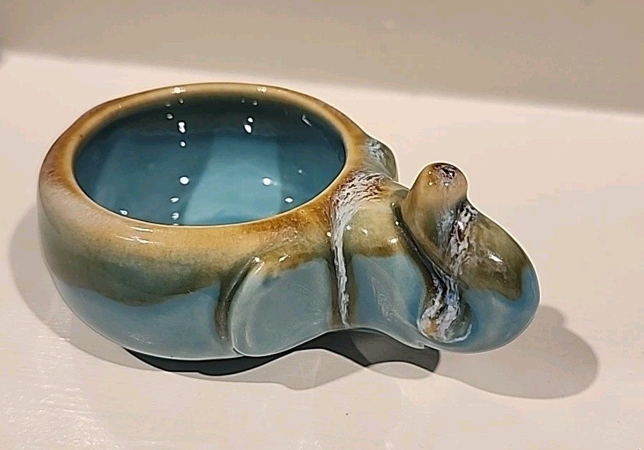 Elephant Drip Glaze Planter Pot