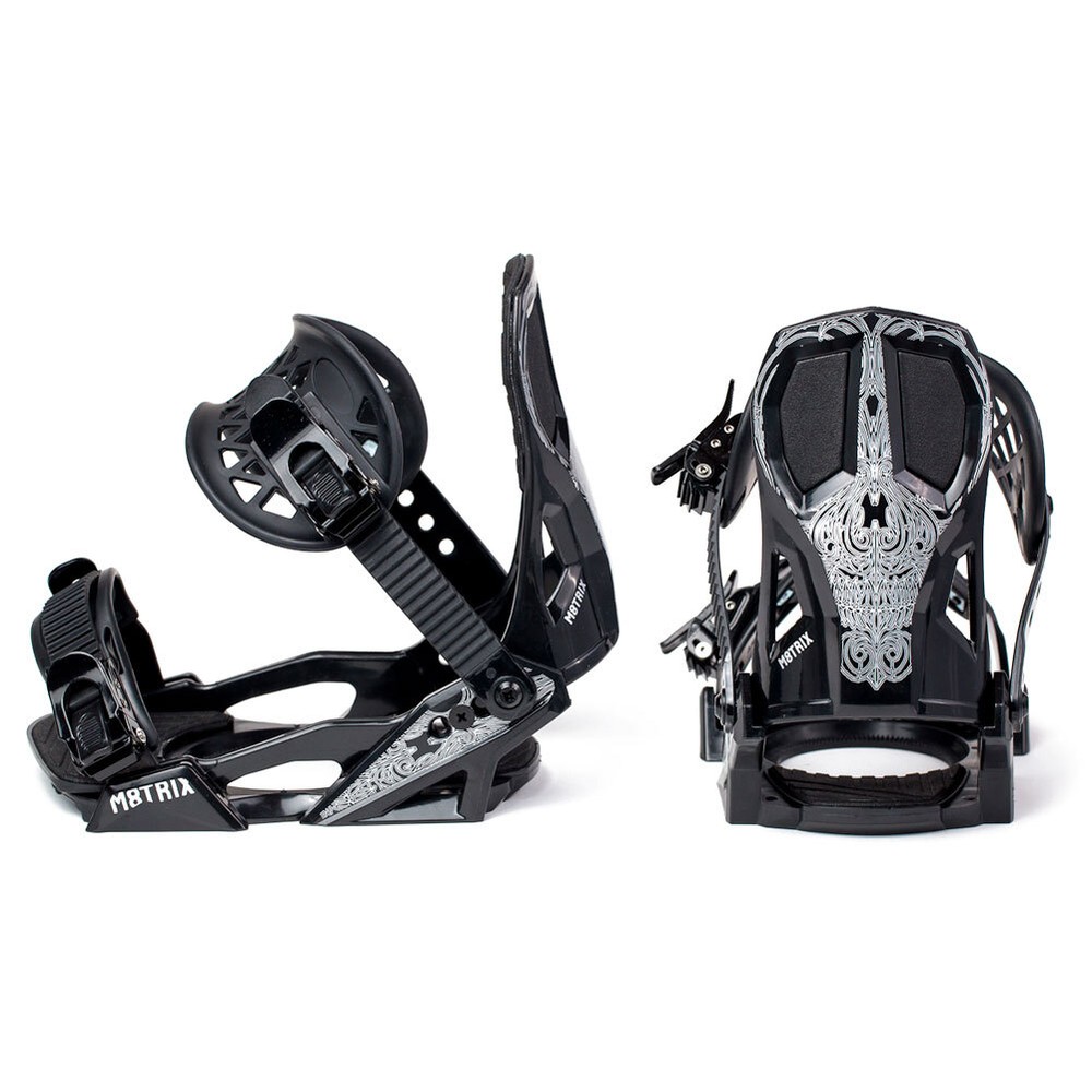 MATRIX PH-03 All-Mountain Adjustable Black Snowboard Bindings, Size: S/M (PH-03)