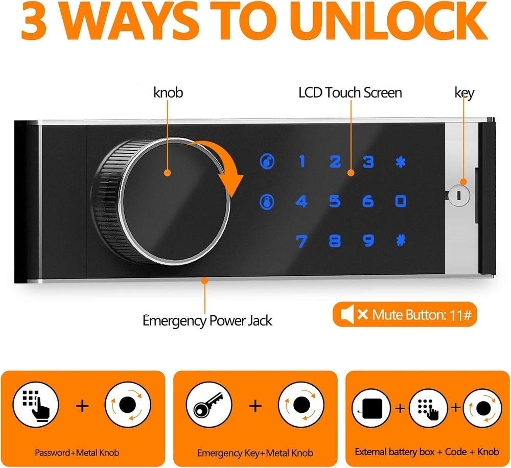 1.8 CUB Depository Drop Safe Fireproof, Front Drop Slot Lock Box