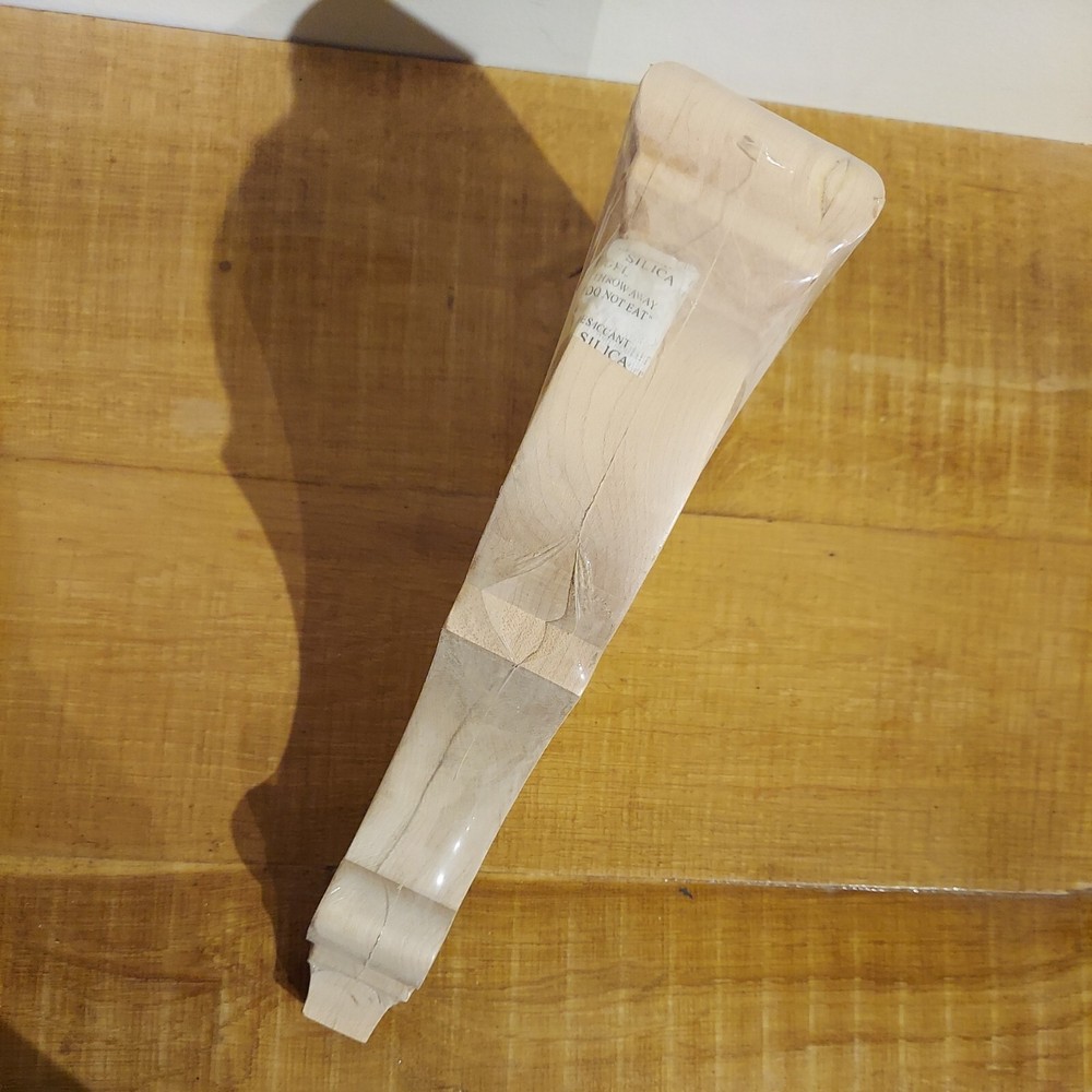 12" Traditional Corbel in Hard Maple Traditional Solid Wood Smooth Scroll