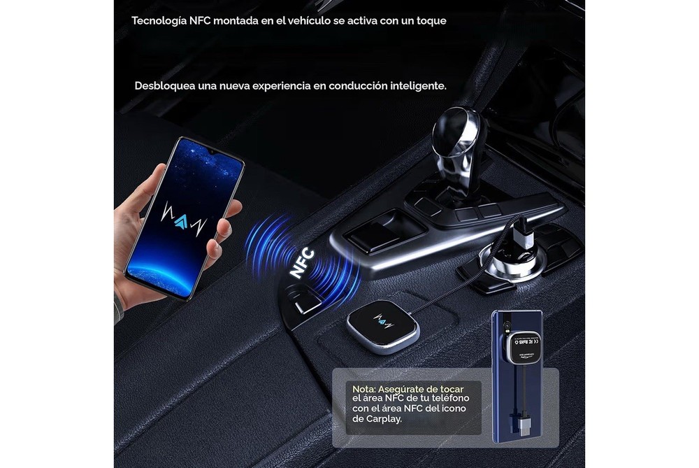 Android Auto Wireless Adapter, Wireless Carplay Adapter, Latest NFC Touchscreen