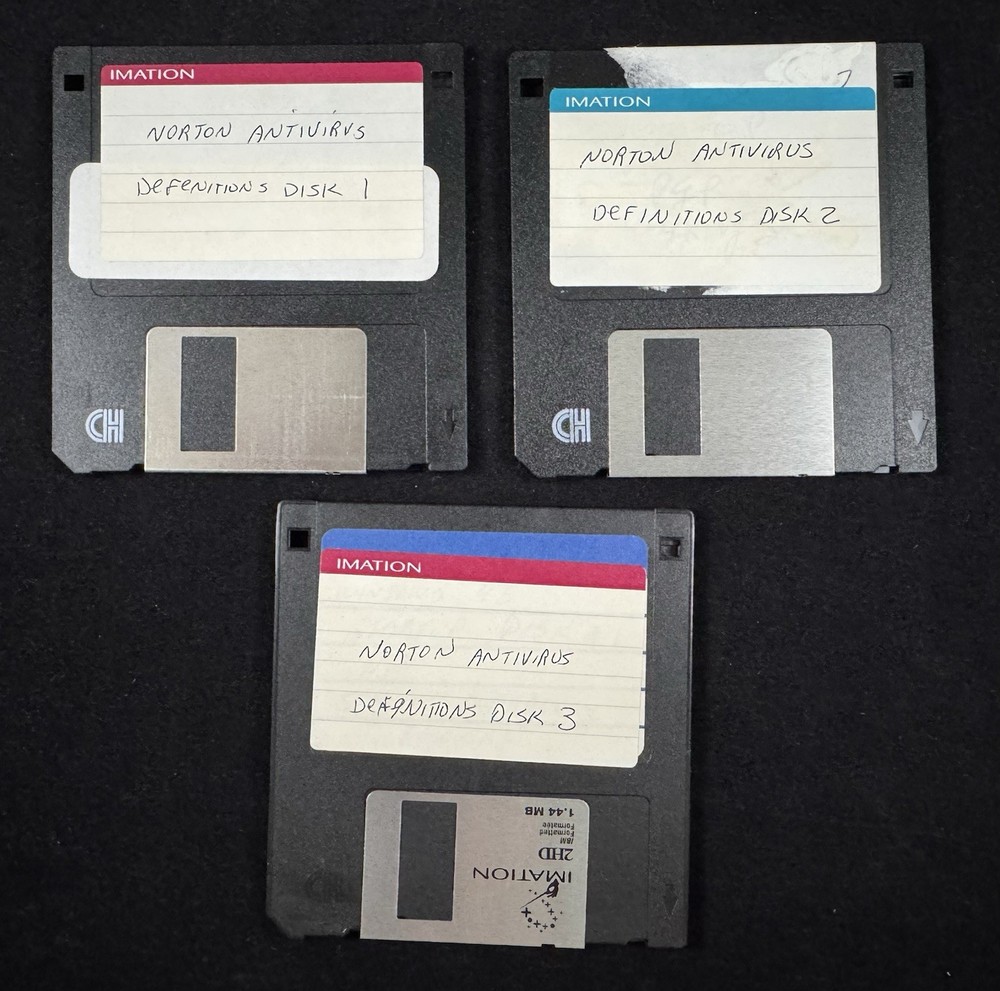 Norton Antivirus Definitions Floppy Disk Lot