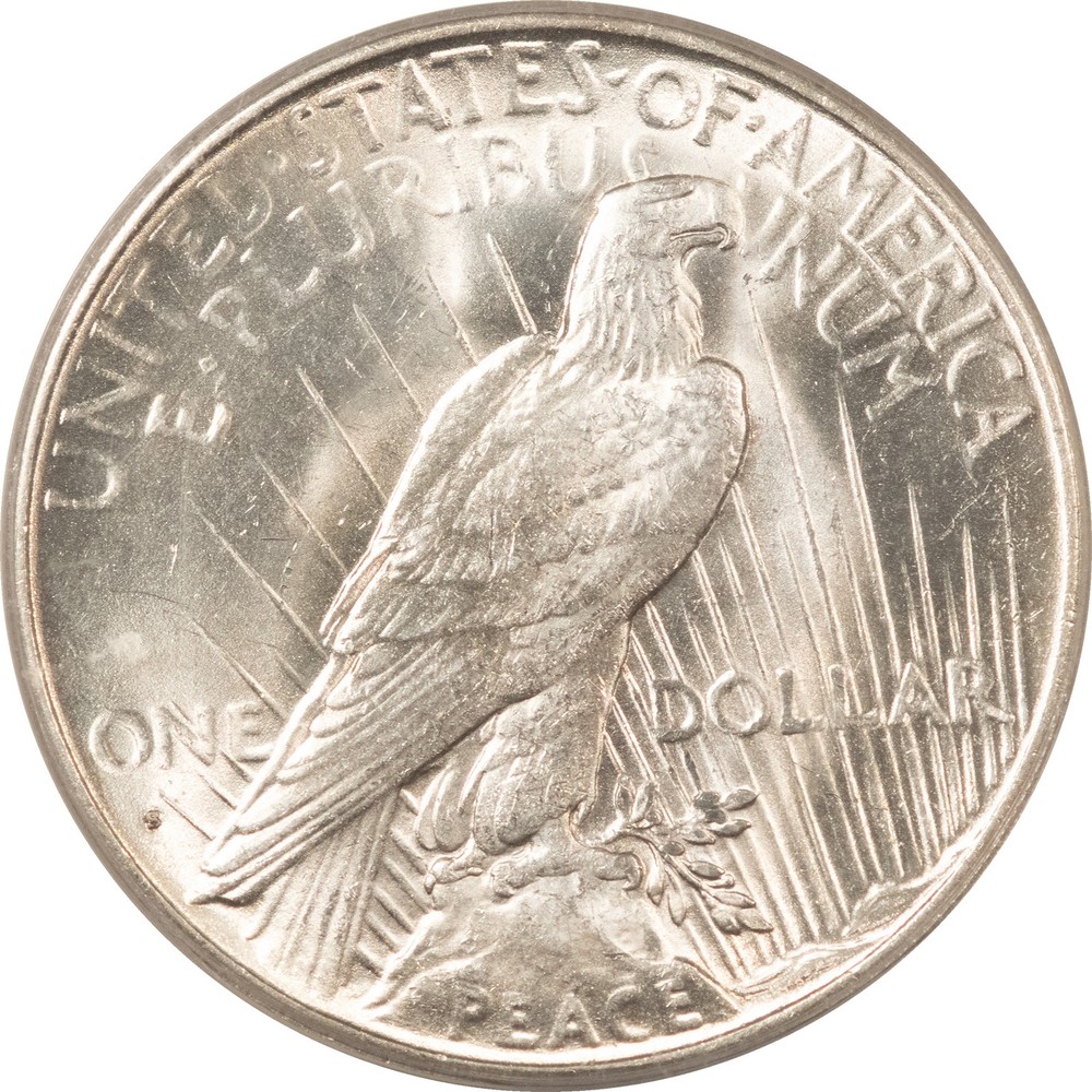 1935-S $1 PEACE DOLLAR - PCGS MS-64, BLAST WHITE!