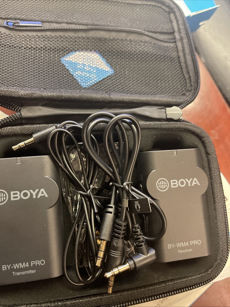 BOYA Digital Wireless Microphone Transmitter Receiver Dual Channel BY-WM4 PRO