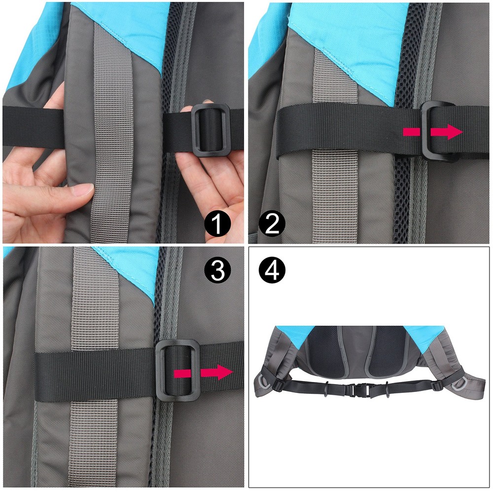 Adjustable Backpack Sternum Strap, Heavy Duty Chest Belt, Quick Buckle, Black