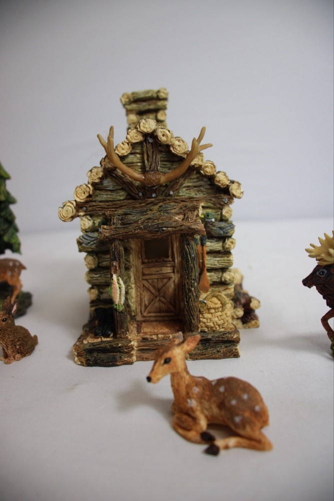 6Pc. Lighted Rustic Lodge Scene Item #20705