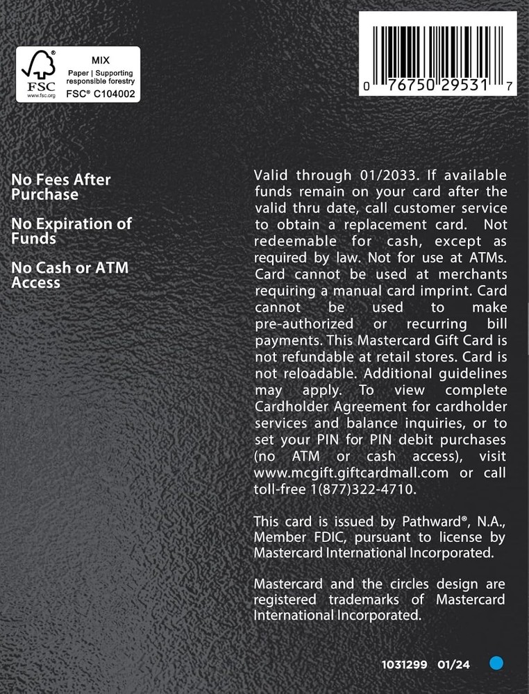 $200 Mastercard Gift Card (no purchase fee)