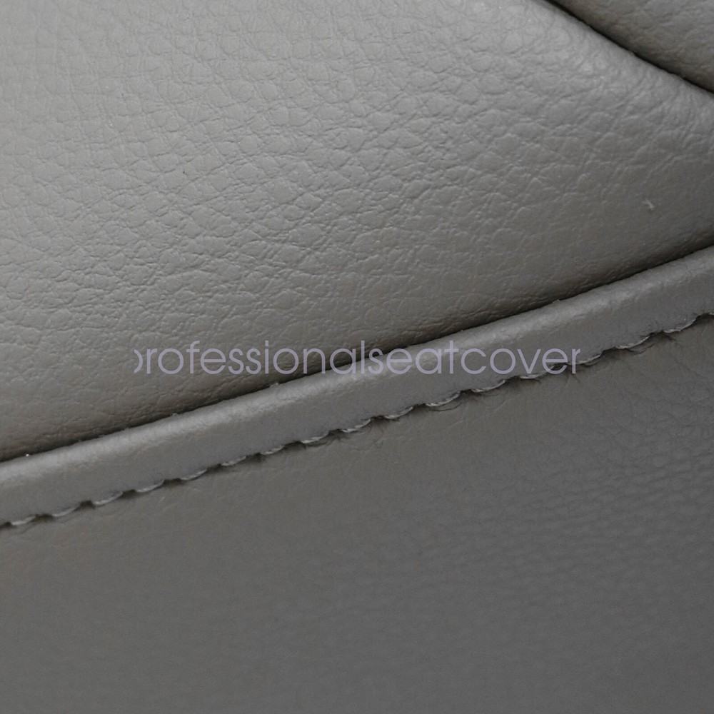 Fits 2002-2007 08 Ford E150 E250 E350 Driver Side Bottom Leather Seat Cover Gray