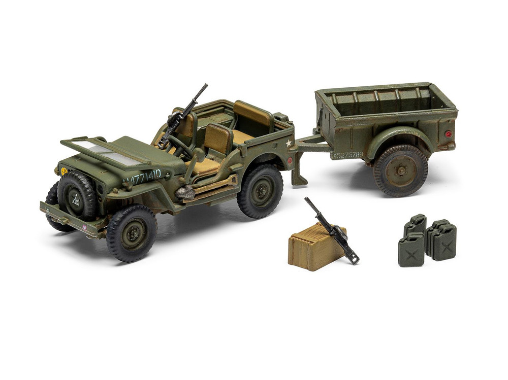 Airfix - Willys Mb Jeep Model Set 1/72 A55117A