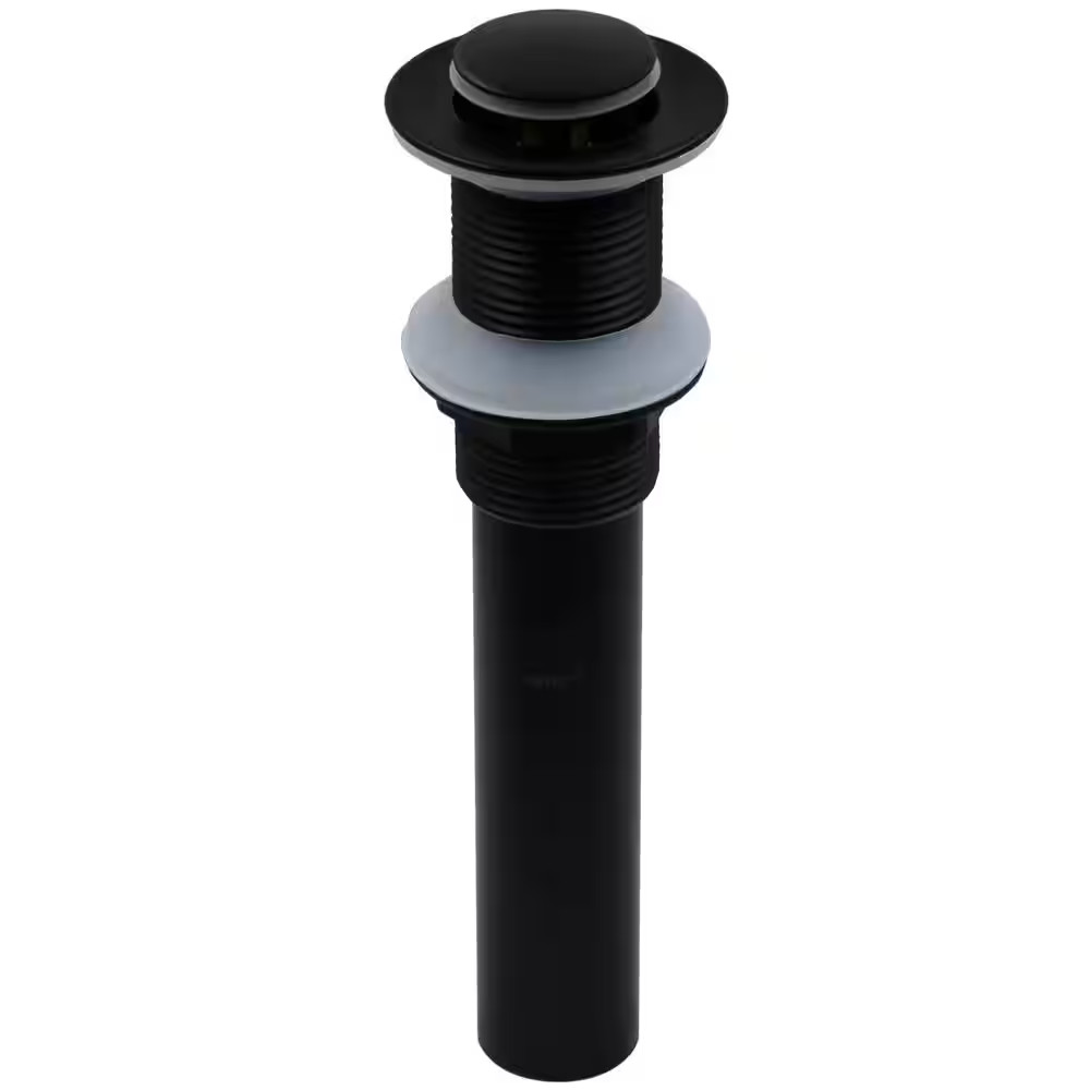 Single Solid Brass Bathroom Vessel Sink Clicker Pop-Up Drain Less Overflow in Ma