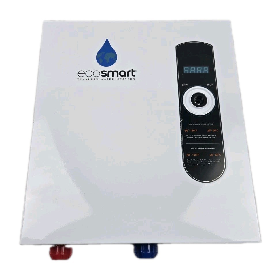 EcoSmart 24 kW 4.68 GPM 240-Volt Electric Tankless Water Heater (ECO 24) OB