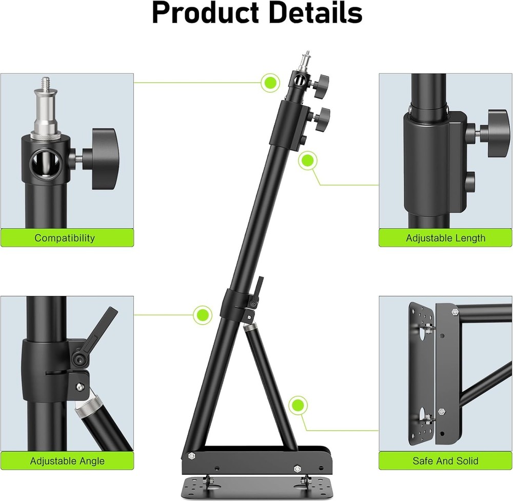 Wall Mount Ring Light Boom Arm 4.3ft Studio Video