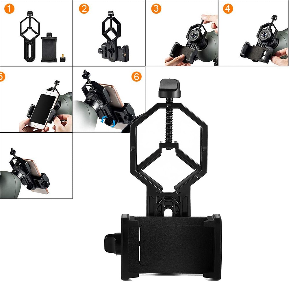 Universal Telescope Cell Phone Mount Adapter Super large width range: 55mm-100mm