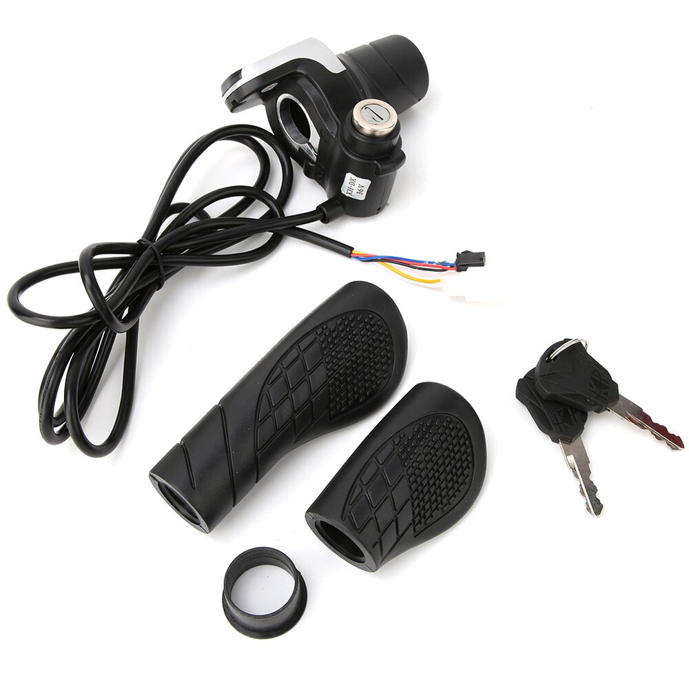 36V Scooter E- Handlebar Grip Throttle W/LCD Display Key Lock