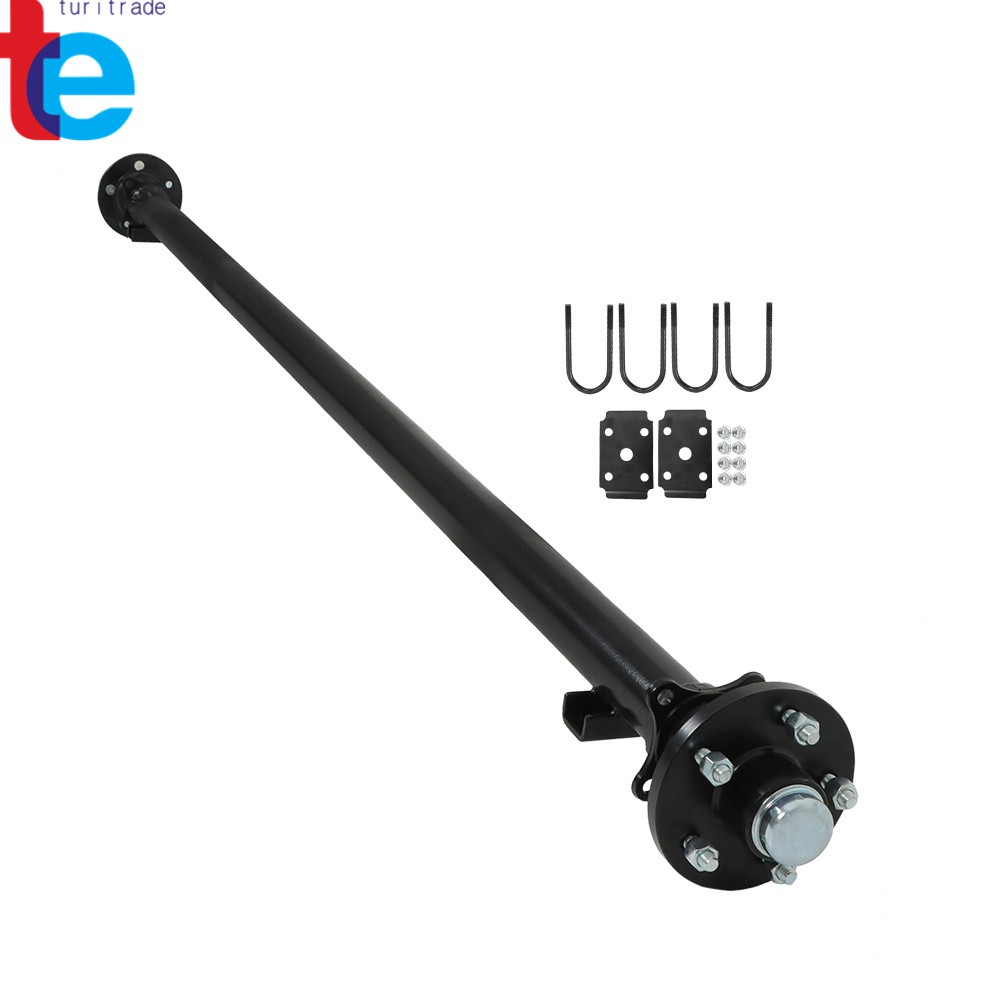 3.5K Trailer Axle 5 lug 89" HF 74" Spring Center 5 on 4.5" With U-Bolt Kit