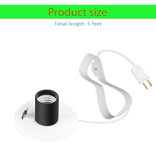 Blow Mold Light Kit Replacement Medium Base LightLight Cord with White 2 Pcs