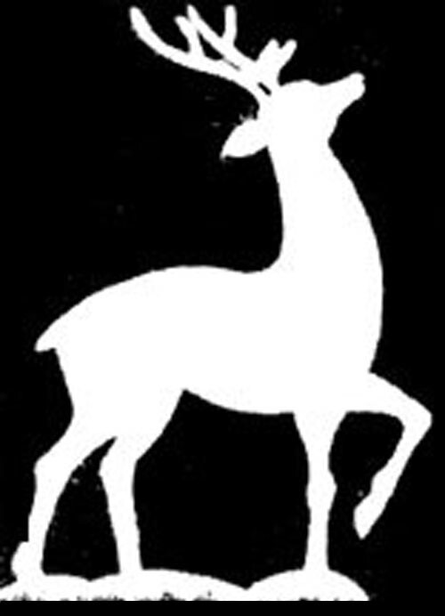 Prancing Deer Shadow Holiday  Woodworking Blueprint Plan 48 inch tall